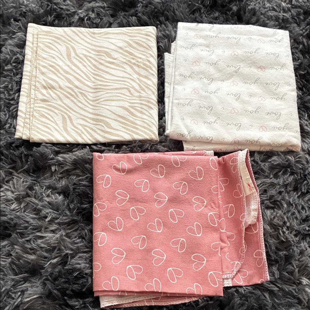 🟢Pink and White Kids Bandana Set